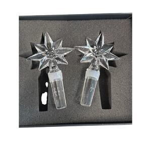 2 Waterford Crystal wine bottle stoppers Congratulations Collection